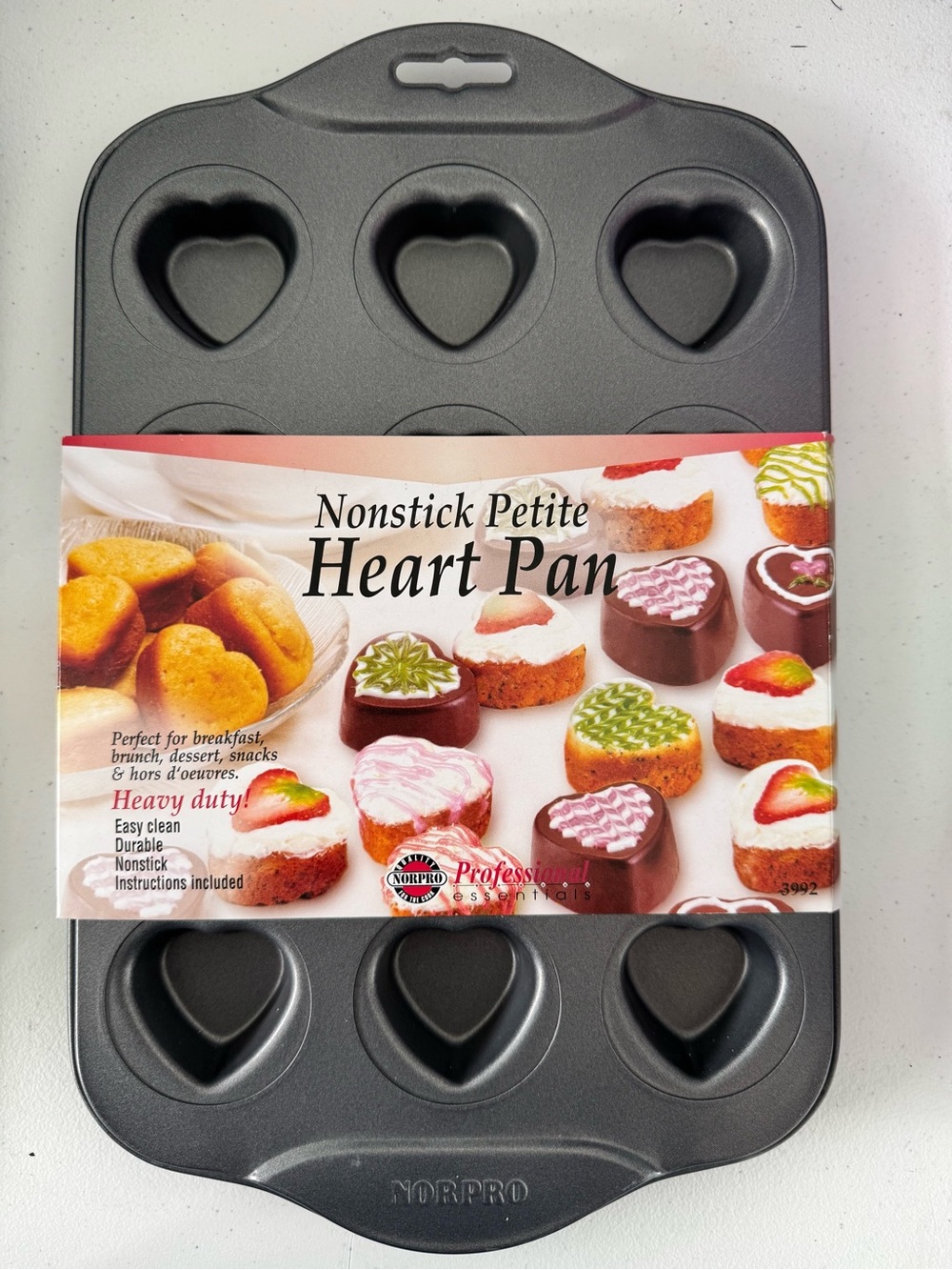Nordic Ware Heart-Shaped Nonstick Petite Pan - Black